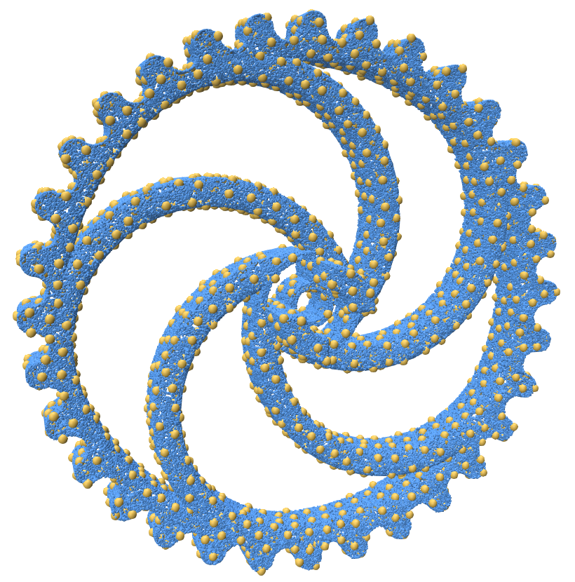 Downsampling a point cloud according to a blue noise distribution so that points are approximately evenly spaced