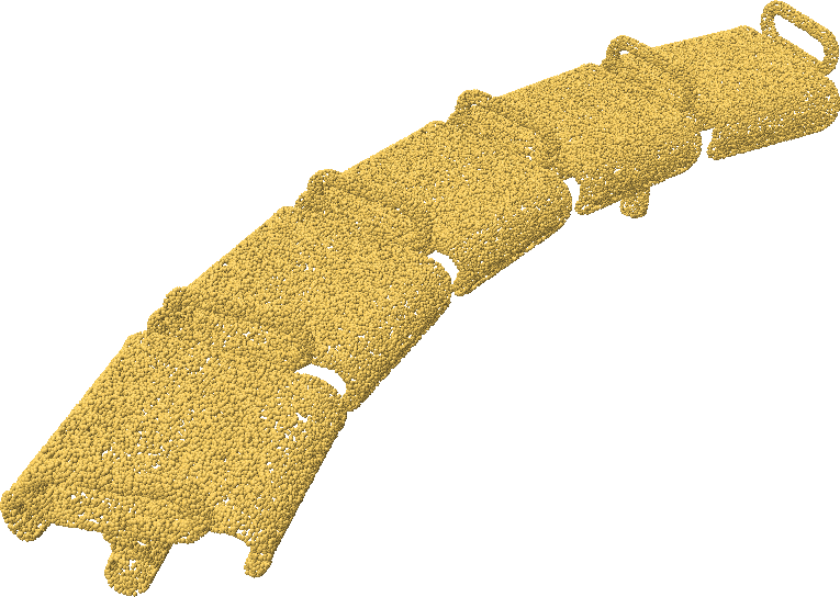 Surface points sampled from watertight mesh